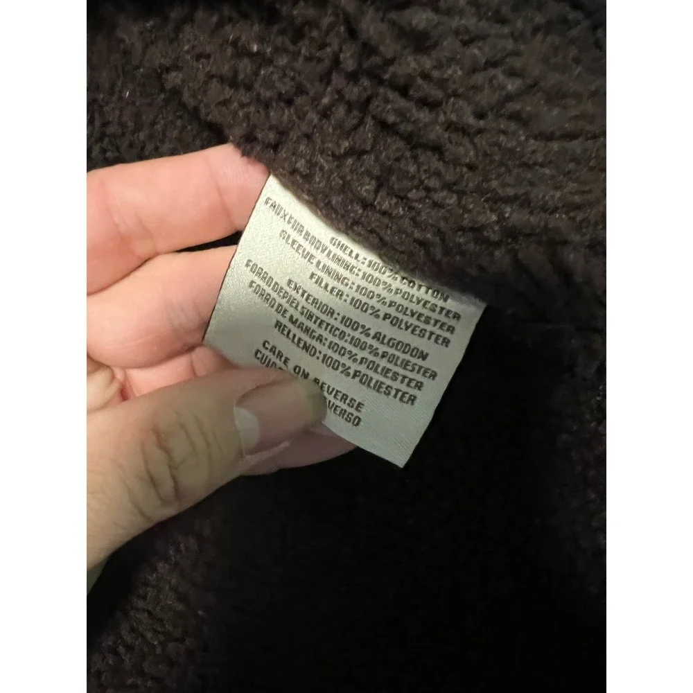 Levi's Men Med Charcoal‎ Sherpa Lined Field Cotton Canvas Military Coat Jacket